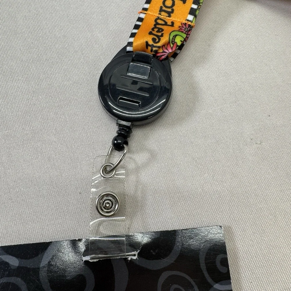 NWT Suzy Toronto Orange Wild Wacky Wonderful Woman Lanyard‎ Badge Holder